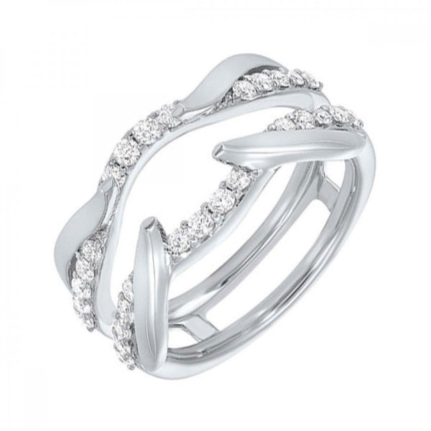 Lady's White 14 Karat Engagement Ring Jacket Weddi - Van Drake Jewelers