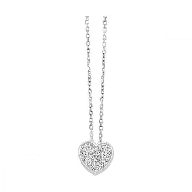 Sterling Silver Heart Pendant/Necklace Length 18 W - Van Drake Jewelers