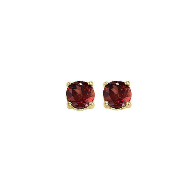 Yellow 14 Karat Stud Earrings With 2=4.00Mm Round