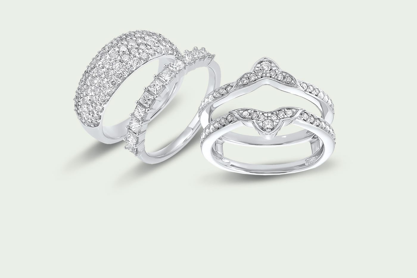 Ladies wedding band collection