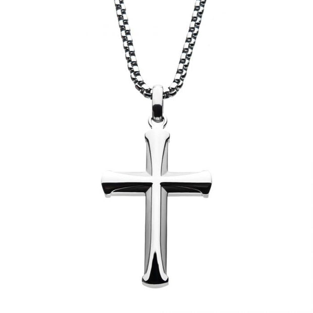 Stainless Steel Apostle Cross Pendant - Van Drake Jewelers