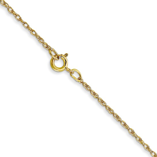 Yellow 10 Karat Cable Rope Chain Length 18