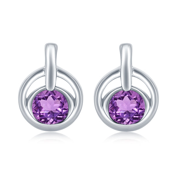 Sterling Silver Amethyst Earrings