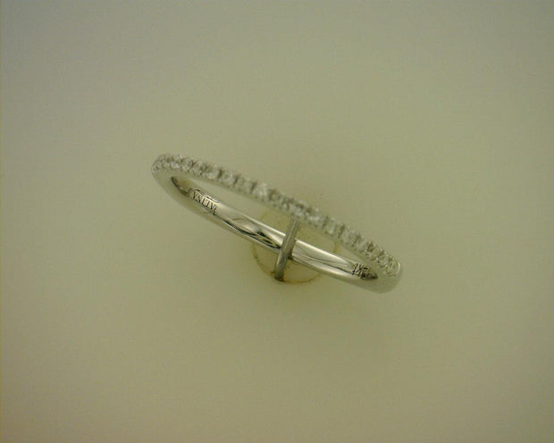 Lady's White 14 Karat Wedding Ring With 20=0.11Tw - Van Drake Jewelers