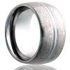Tungsten Dome Ring With Satin Sides And Two Polish