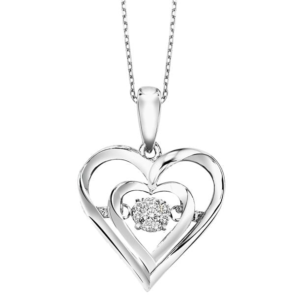 Sterling Silver Rhythm Of Love Pendant/Necklace Le