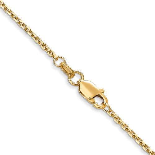 Yellow 14 Karat 1.45Mm Dia-Cut Cable Chain Length - Van Drake Jewelers