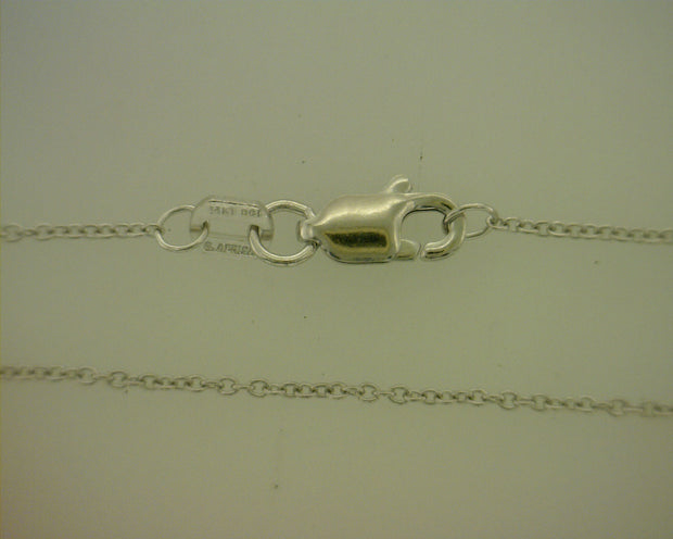 White 14 Karat 0.90Mm Cable Chain Length 18 - Van Drake Jewelers