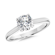 White 14 Karat Solitaire Ring With One = 1.51Ct Ro