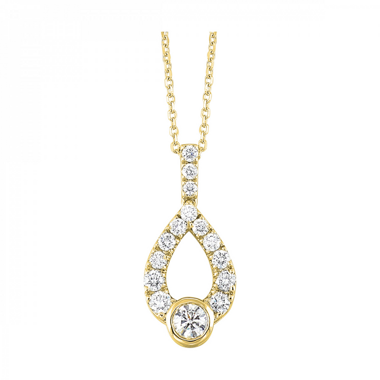 Yellow 14 Karat Milestones Pendant/Necklace With 1