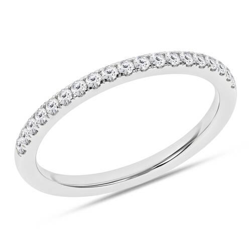 Lady's White 14 Karat Wedding Ring With 23=0.33Tw