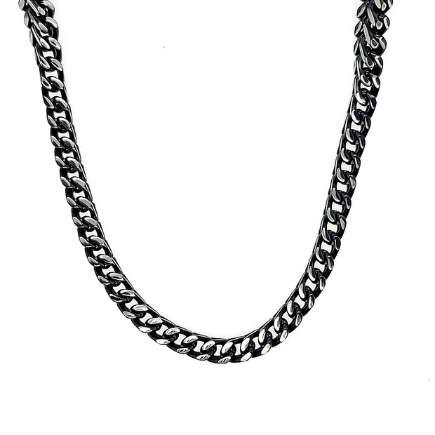 Stainless Steel Antiqued Link Chain Length 20 - Van Drake Jewelers