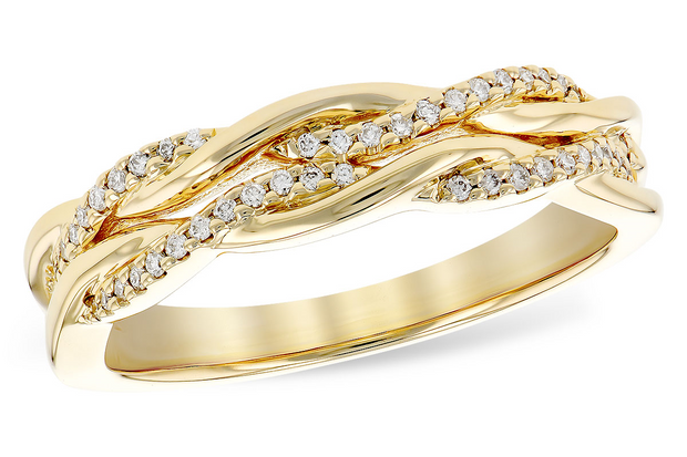 Yellow 14 Karat Intertwined Twist Anniversary Ring