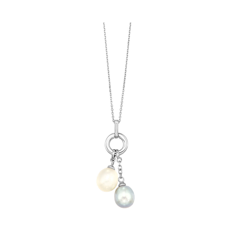 Lady's Sterling Silver Freshwater Pearl Pendant - Van Drake Jewelers