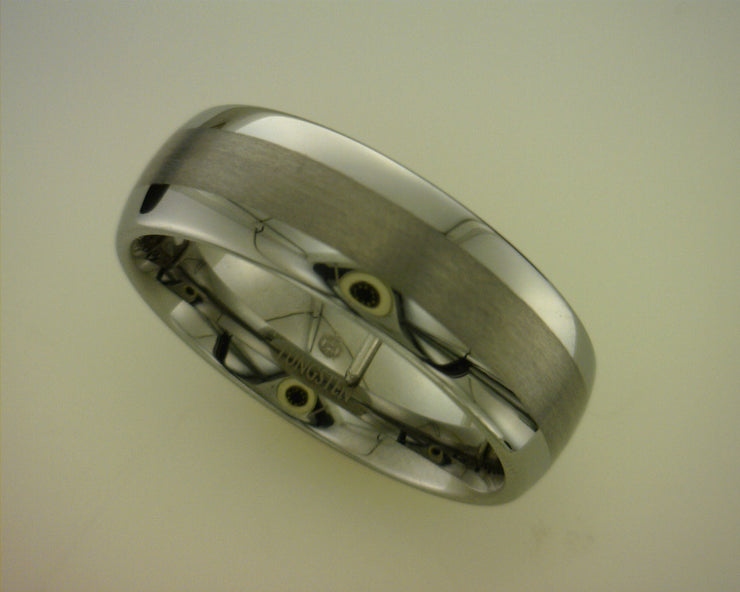 Tungsten 8Mm Dome Band, High Polish Finish With A