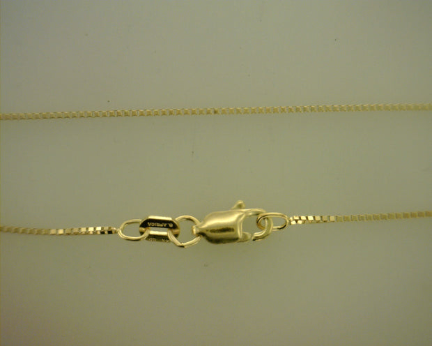 Yellow 14 Karat 0.7Mm Box Chain Length 16 - Van Drake Jewelers
