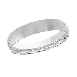 White 14 Karat 4Mm Wide X 1.6Mm Thick Comfort-Fit