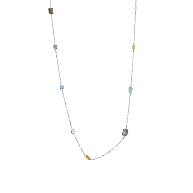Sterling Silver Peridot, Blue Topaz, Amethyst, Cit