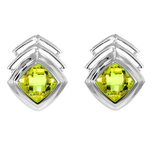 Sterling Silver Lemon Citrine Earrings