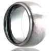 Tungsten Hammered 8Mm Wide Dome Step Edge Ring Siz