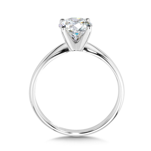 White 14 Karat Solitaire Ring With One = 1.51Ct Ro