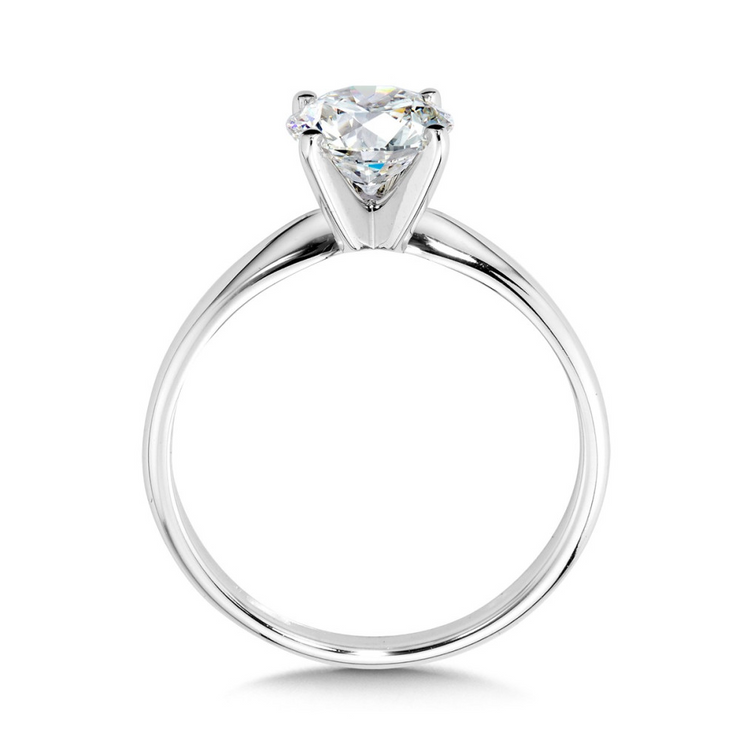 White 14 Karat Solitaire Ring With One = 1.51Ct Ro