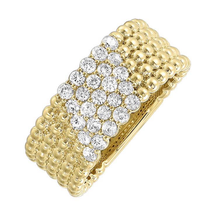 Lady's Yellow 14 Karat Fashion Band Ring With 25=0 - Van Drake Jewelers