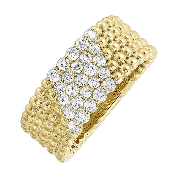 Lady's Yellow 14 Karat Fashion Band Ring With 25=0