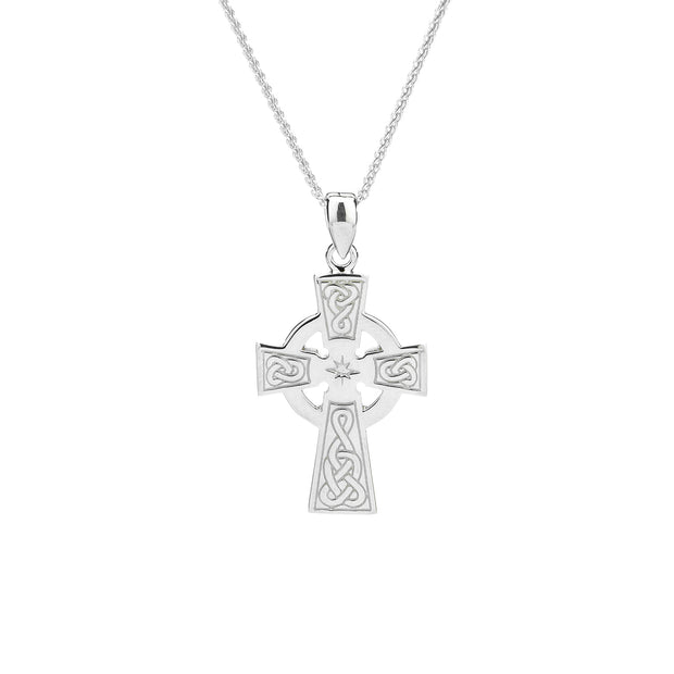 Sterling Silver Medium Celtic Cross Pendant - Van Drake Jewelers