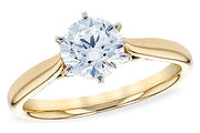Yellow 14 Karat Semi-Set Cathedral Ring Mounting W