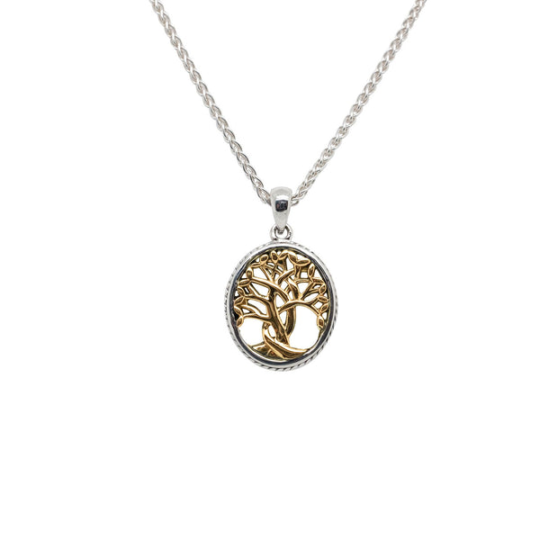 Sterling Silver/10K Petite Tree Of Life Pendant - Van Drake Jewelers