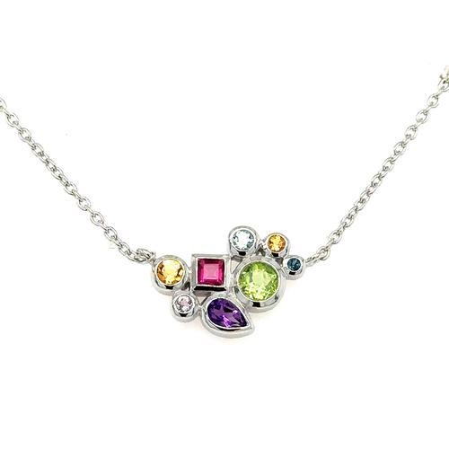 Amethyst, Peridot, Garnet, Blue Topaz & Citrine Ne