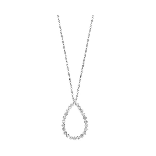 White 14 Karat Pendant/Necklace Length 18 With 24= - Van Drake Jewelers