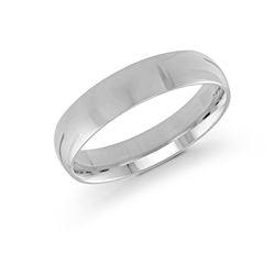 White 14 Karat 5Mm Wide X 1.6Mm Thick Wedding Ban