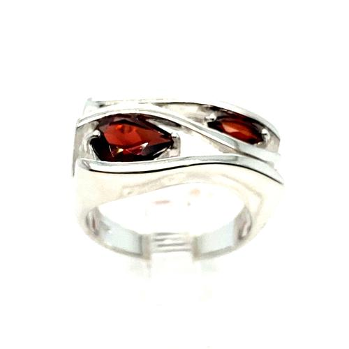 Sterling Silver Garnet Ring