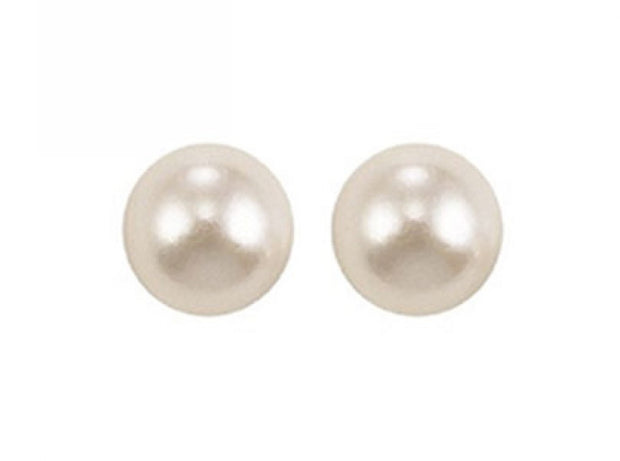 White 14 Karat 5Mm Freshwater Pearl Stud Earrings