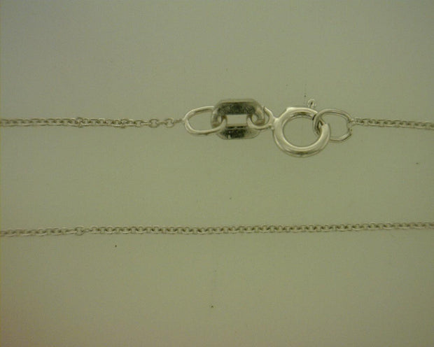 White 14 Karat 0.75Mm Cable Chain Length 20