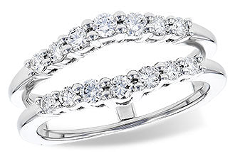 Lady's White 14 Karat Guard Ring Wedding Ring With