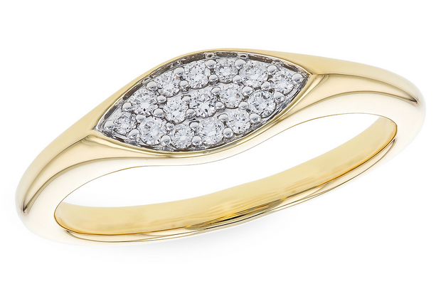 Yellow 14 Karat Ring With 15 = 0.14Tw Round G Si1