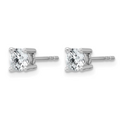 White 14 Karat Stud Earrings With 2 = 0.75Tw Round
