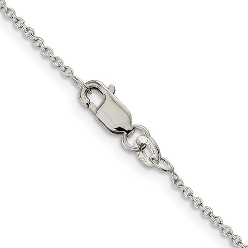 20" Sterling Silver Rhodium-Plated 1,25Mm Cable Li - Van Drake Jewelers