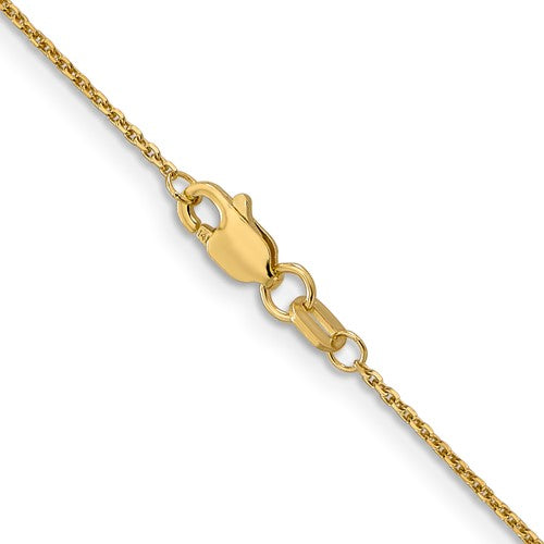 Yellow 14 Karat 0.95Nn Dia-Cut Cable Chain Length