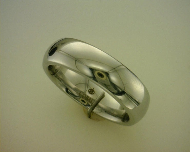 White Cobalt Ring Size 9
Style: 6mm Plain Dome