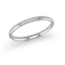 White 14 Karat 2Mmwide X 1.4Mm Thick Comfort-Fit W