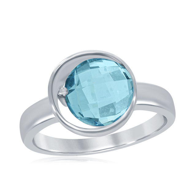 Sterling Silver Blue Topaz Ring