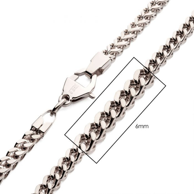 Stainless Steel 6Mm Steel Franco Chain Necklace Ch - Van Drake Jewelers
