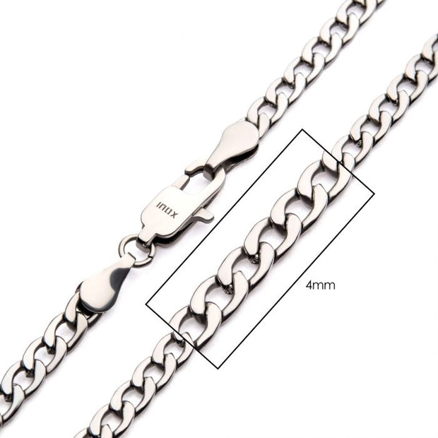Stainless Steel 4Mm Steel Classic Curb Chain - Van Drake Jewelers
