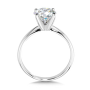White 14 Karat Solitaire Ring With One = 3.01Ct Ro