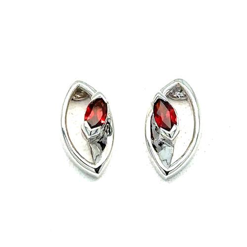 Sterling Silver Garnet Earrings