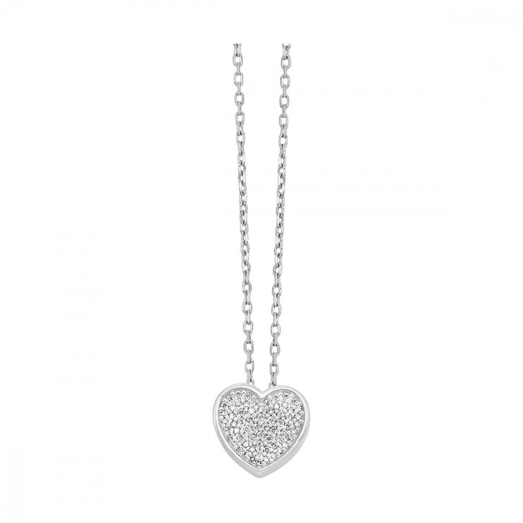Sterling Silver Heart Pendant/Necklace Length 18 W - Van Drake Jewelers